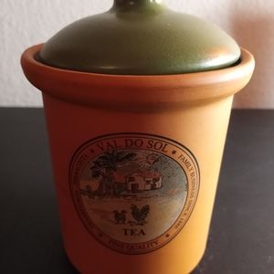 Val Do Sol Tea 6" Terracota Canister Made in Portugal